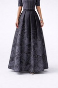 Jacquard Floral Long Skirt