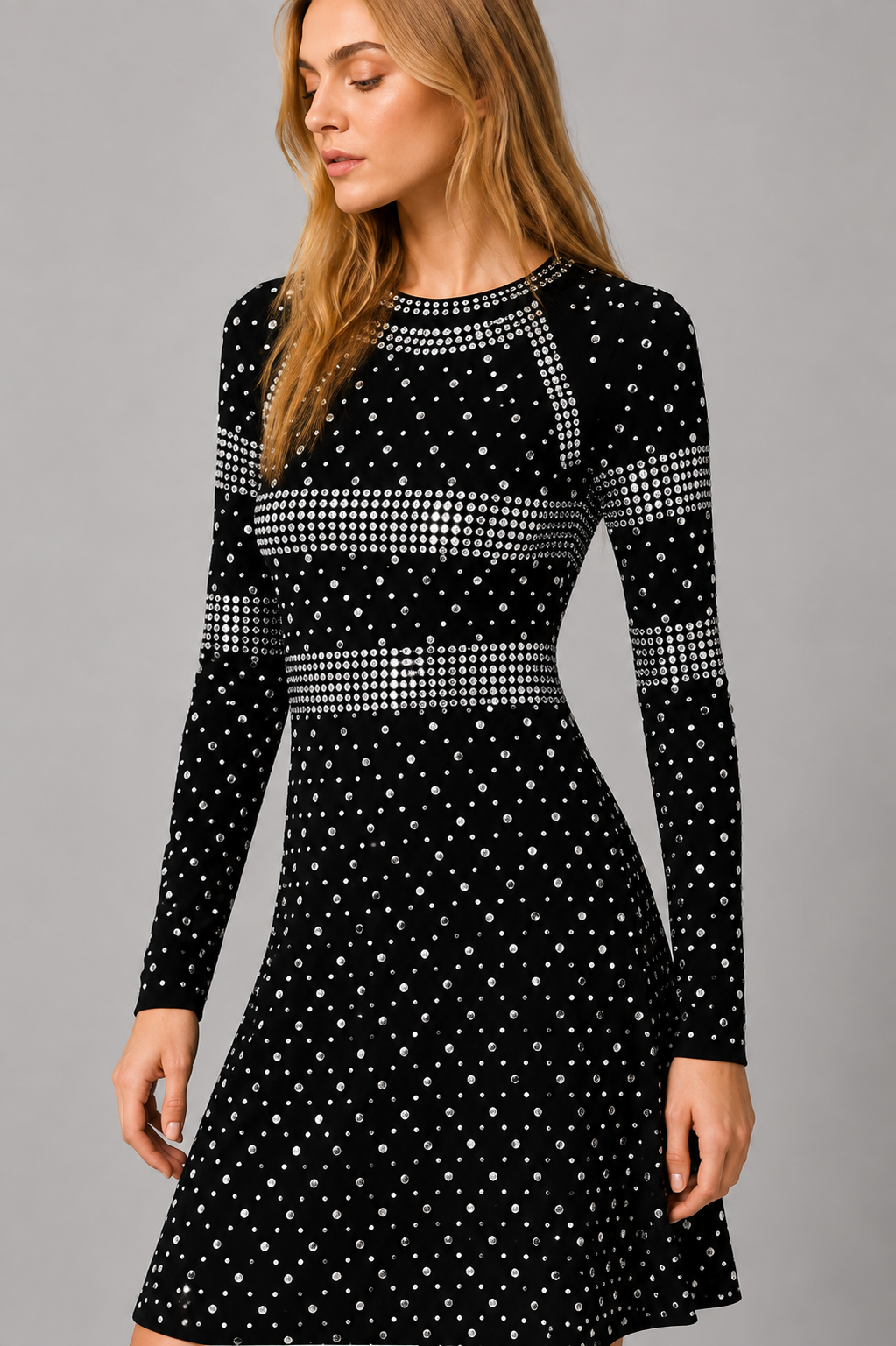 Michael Kors Embellished Black Dress