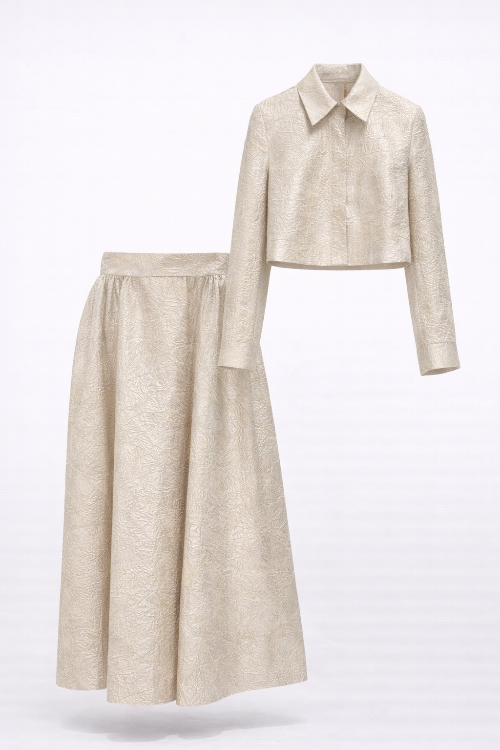 Champagne Textured Two-Piece Set