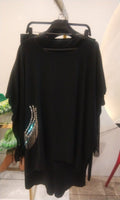 Embellished batwing set
