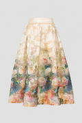 Floral Impression Midi Skirt