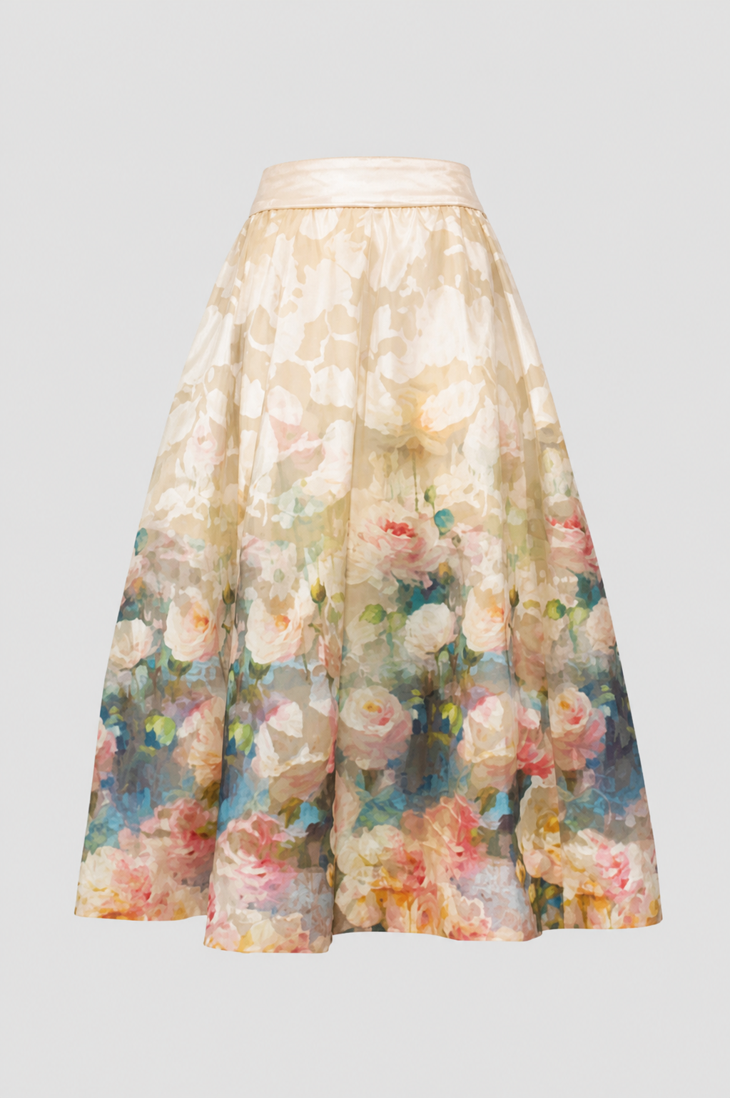 Floral Impression Midi Skirt