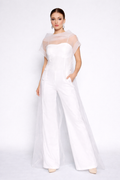 White Overlay Jumpsuit