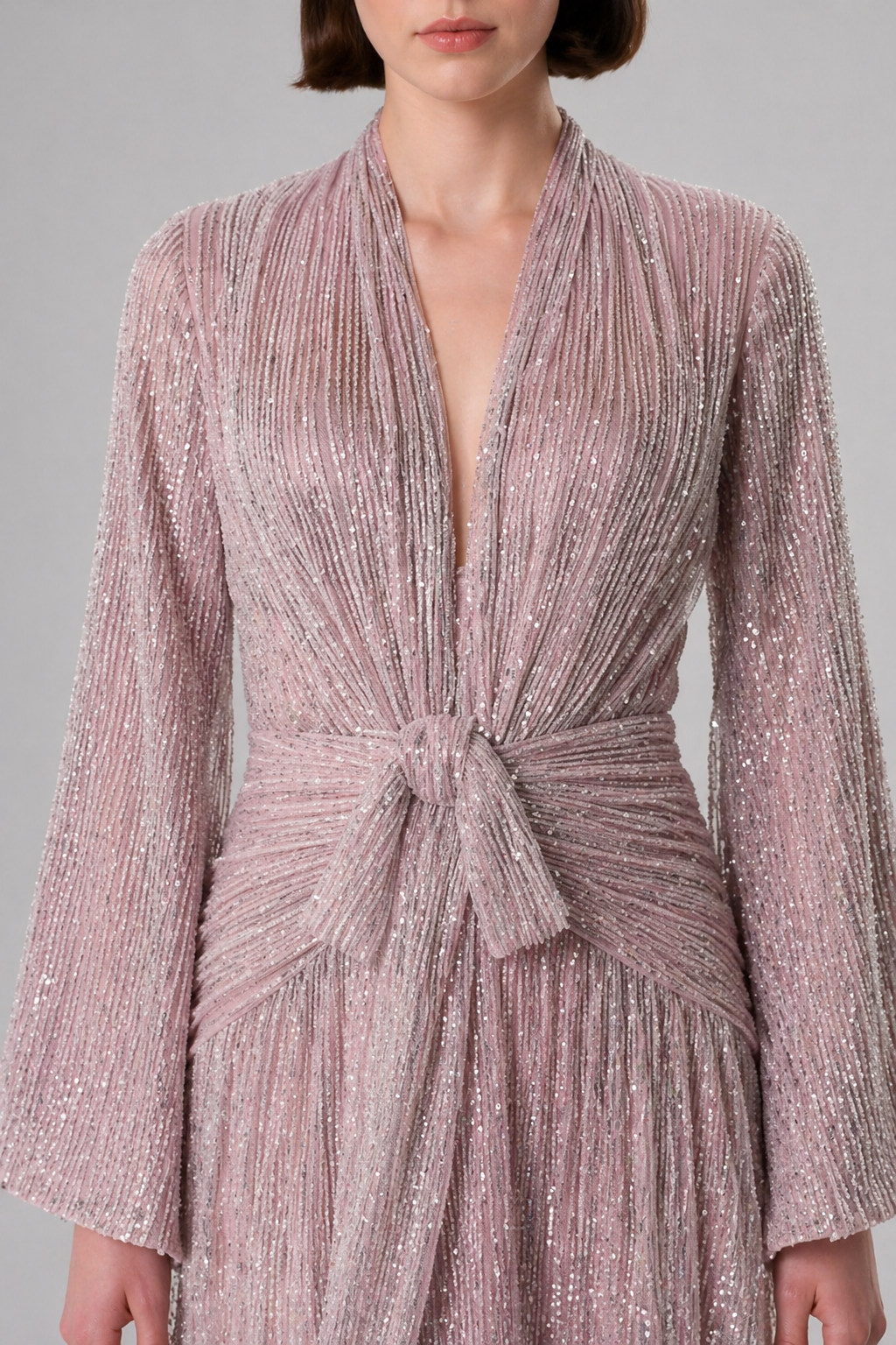 Lilac Shimmer Evening Dress