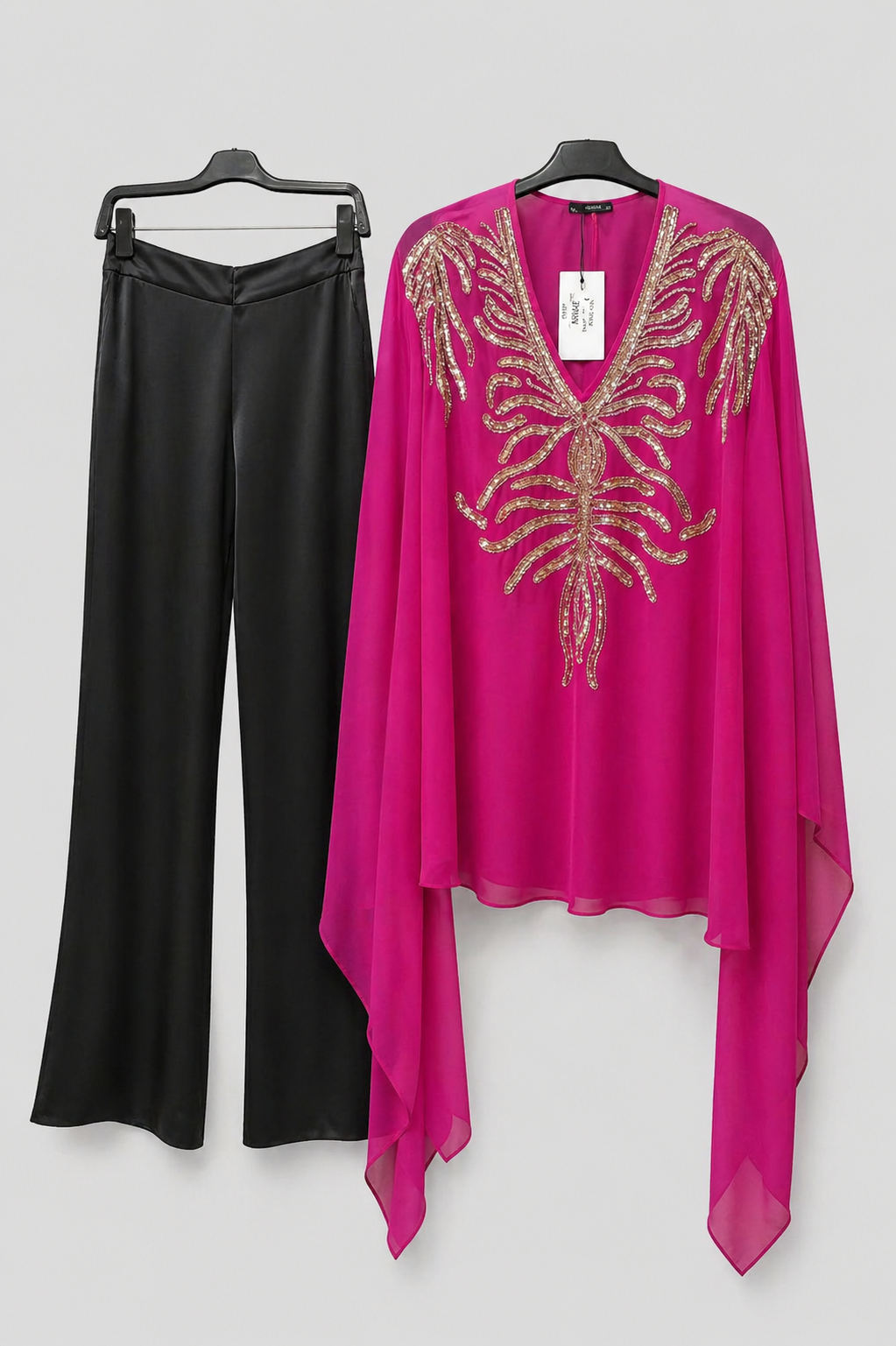 Fuchsia gold blouse