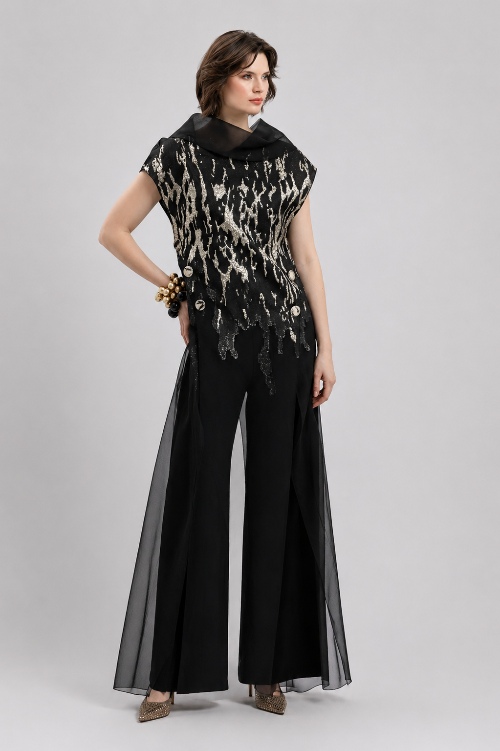Embellished Layered Jumpsuit