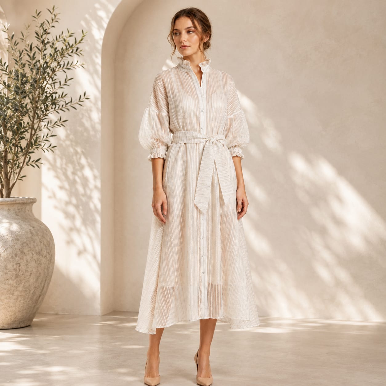 Organza Midi Dress