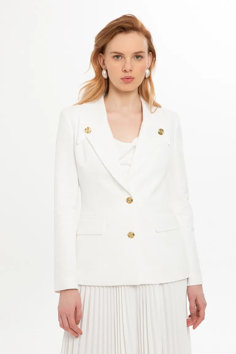 White Pleated Skirt Set