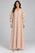 Pink Ruffled Lace Dress