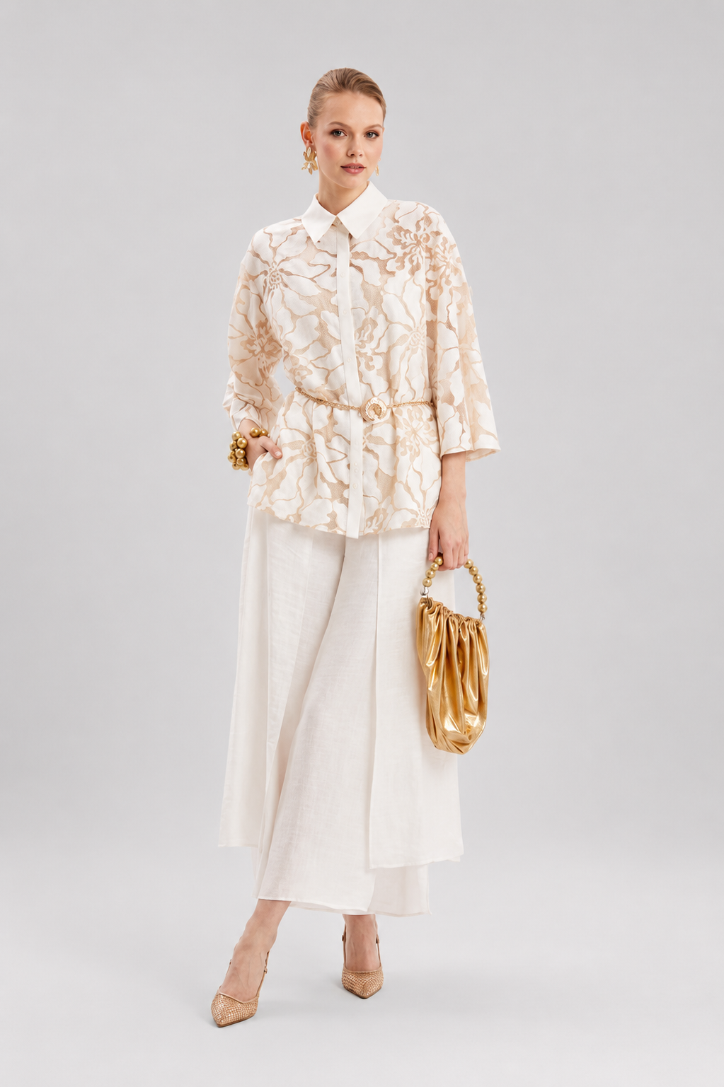 Golden Bloom Two-Piece Set