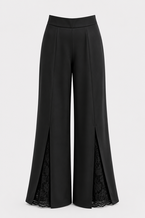 Noir Lace Detail Pants