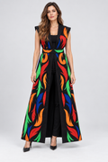 Vibrant embroidered kaftan