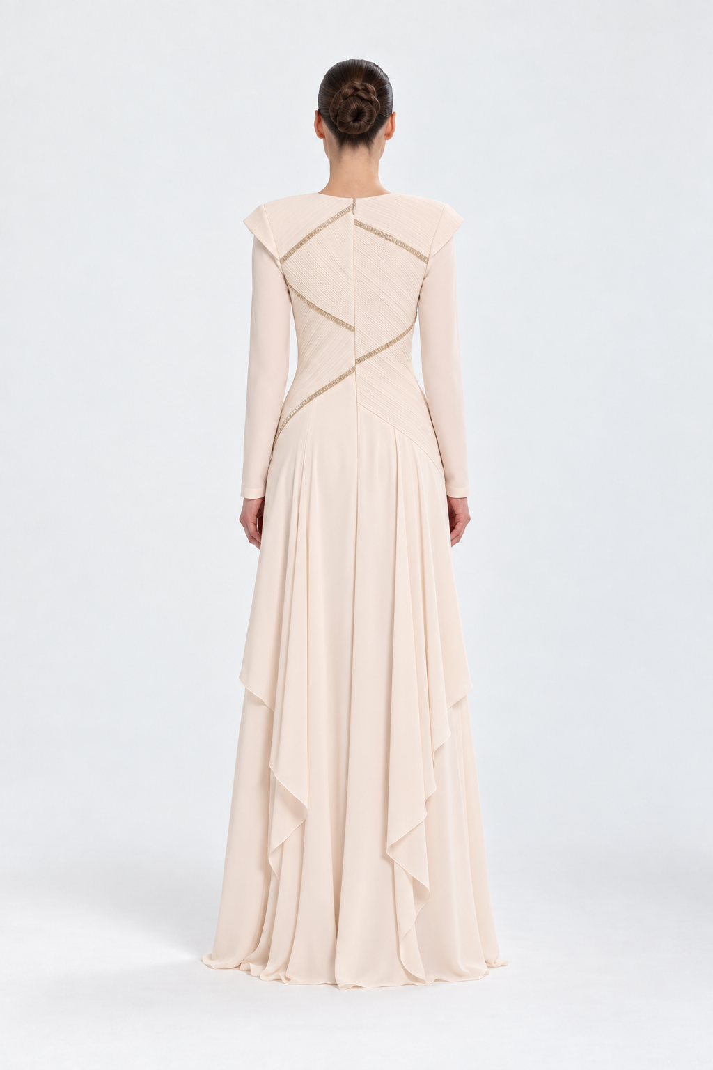 Ivory Gown with Gold Embellished Details