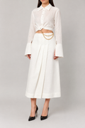 Asymmetric Cropped Chain Blouse
