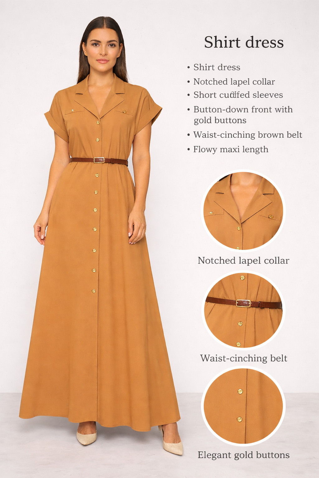 Belted Shirt Dress