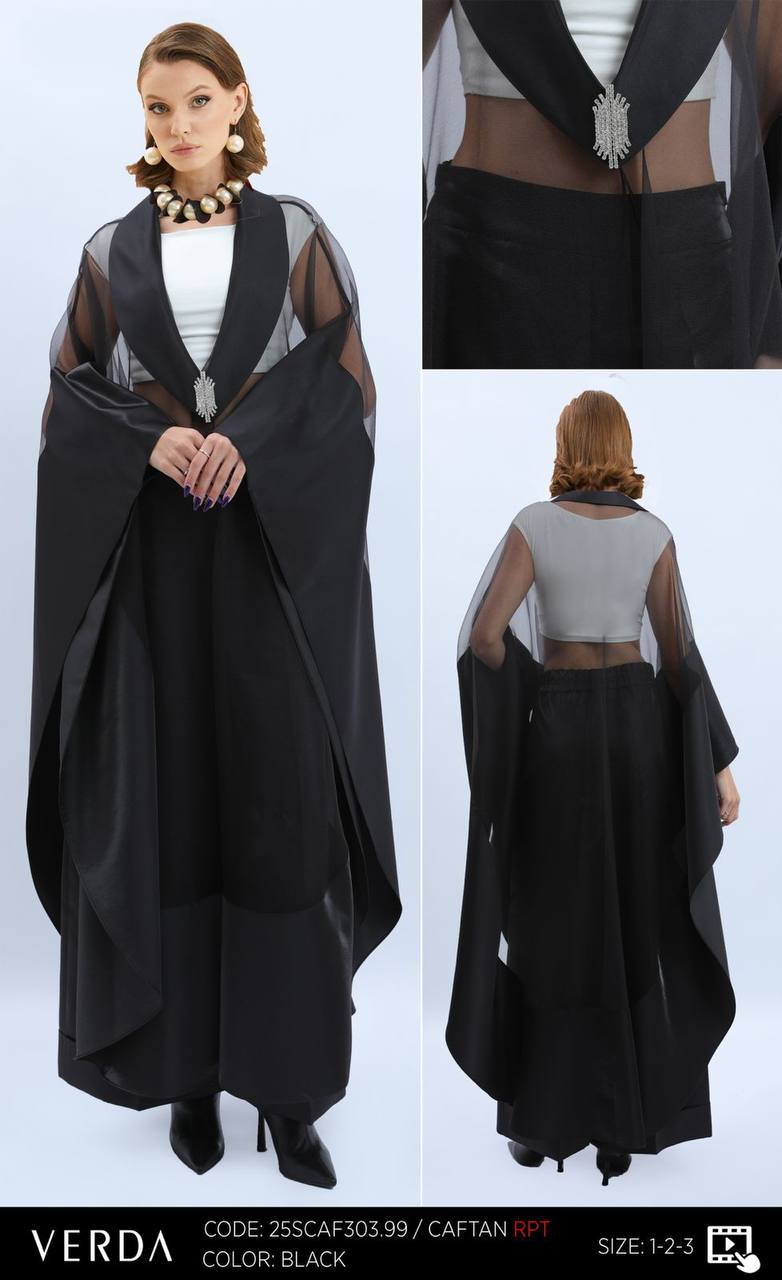 Black Organza Caftan
