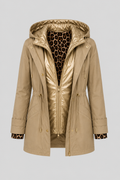 Golden metallic parka