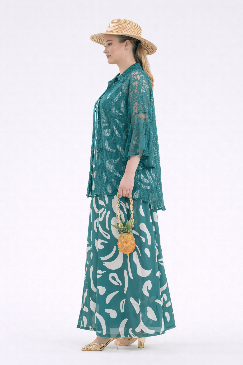 Green Geometric Print Set