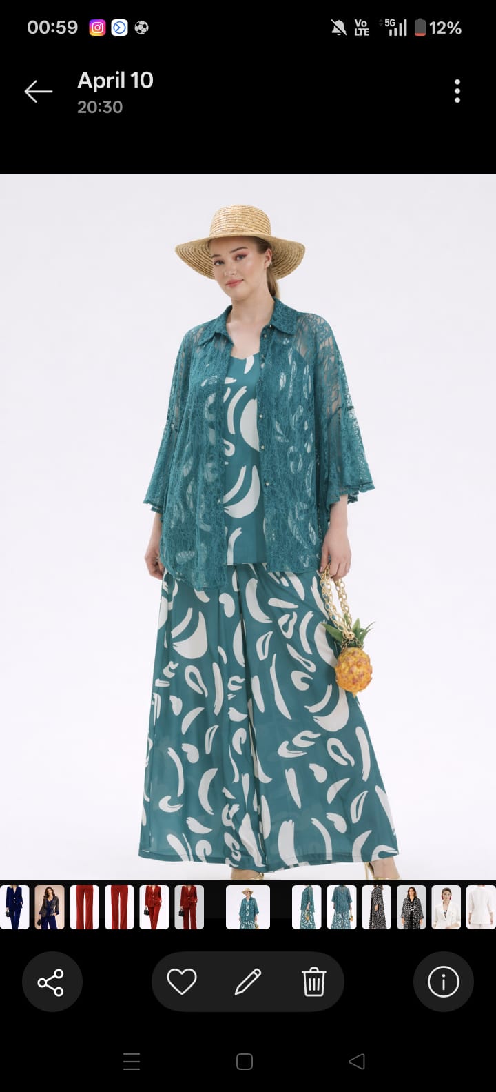 Green Geometric Print Set