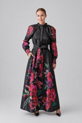 Floral Satin Gown