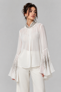 White Chiffon Embellished