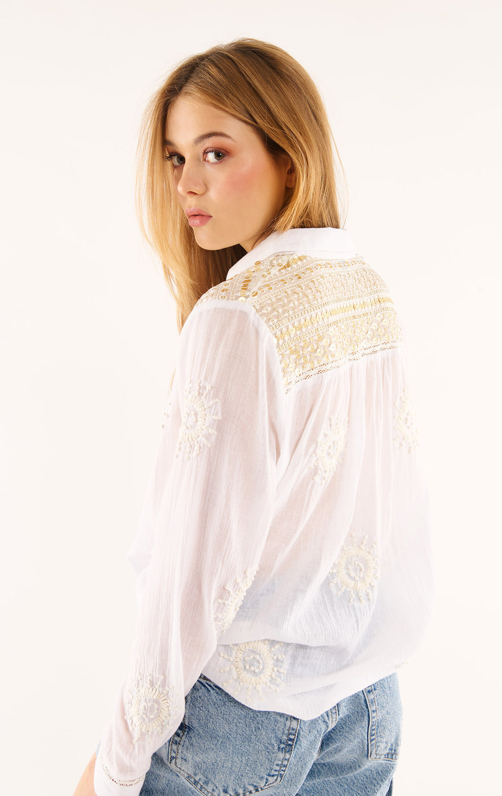 Boho-Chic Embroidered Blouse