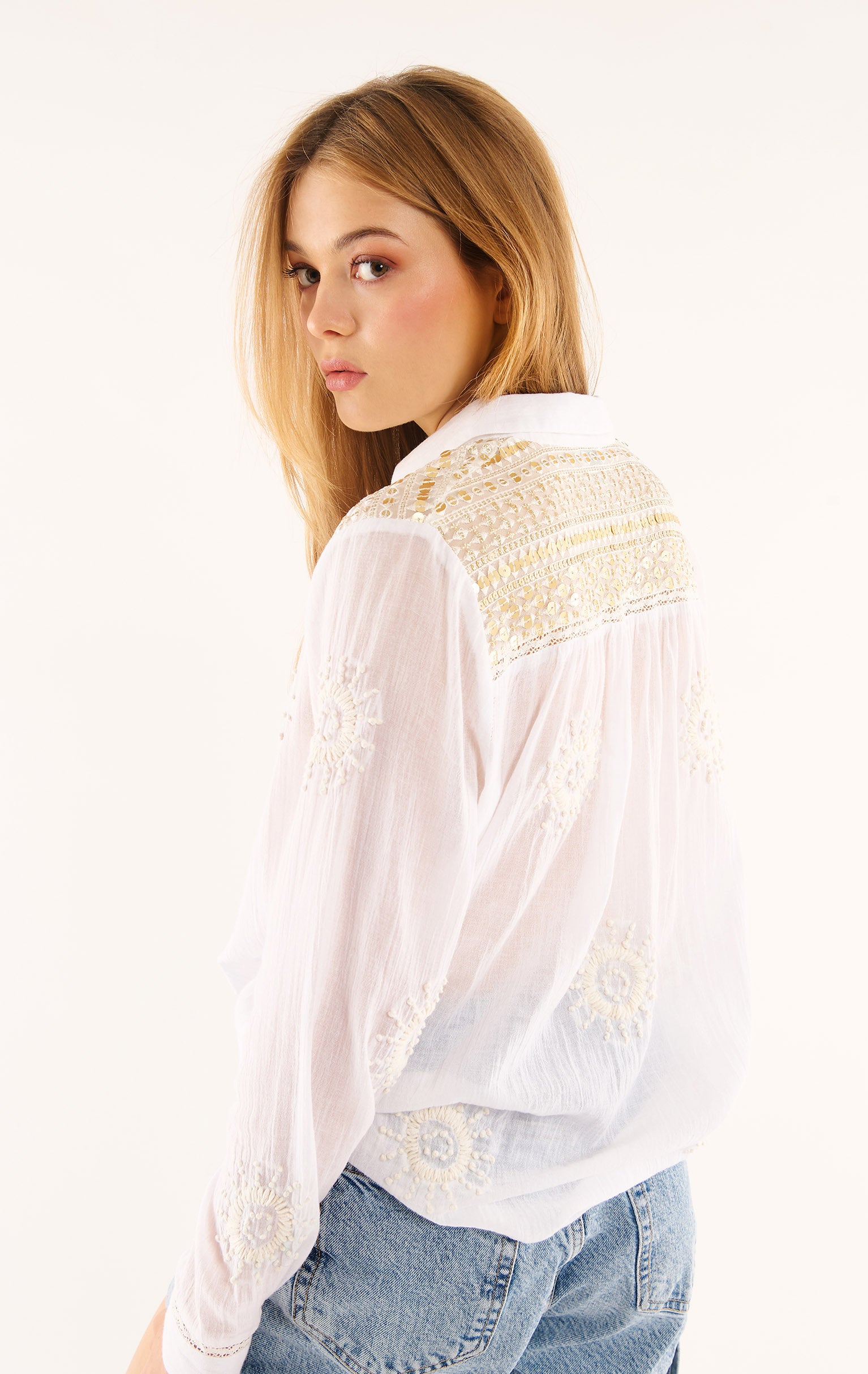Boho-Chic Embroidered Blouse