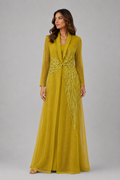 Mustard Embroidered Dress