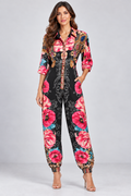 Royal Floral Jumpsuit