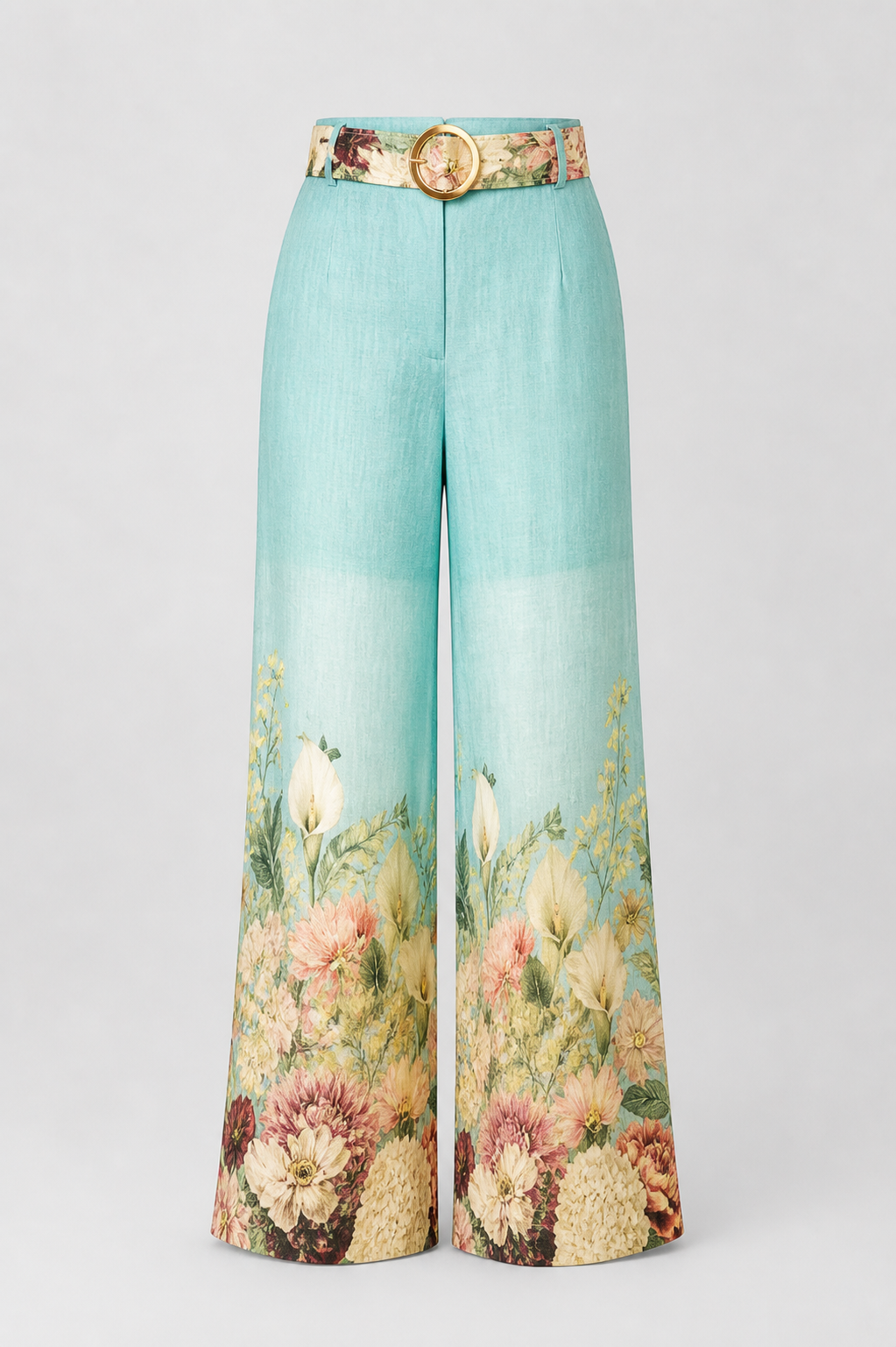 Floral Wide-Leg Statement Pants