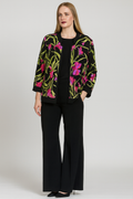 Embroidered floral statement jacket