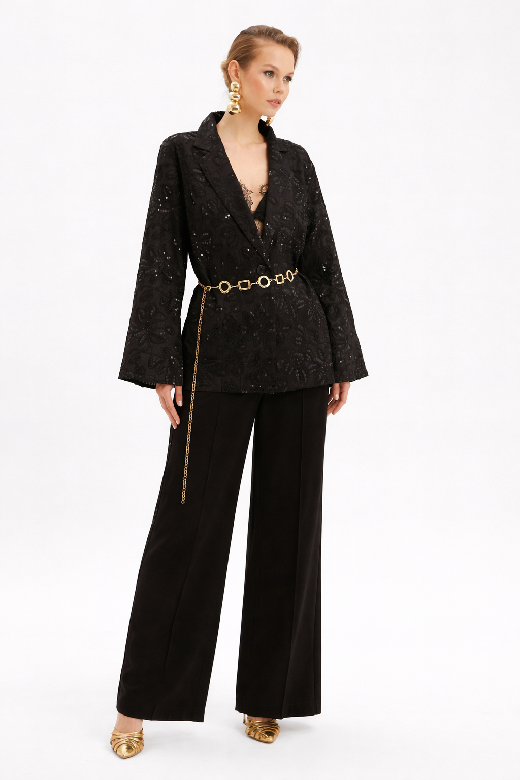 Black Noir Tailored Set
