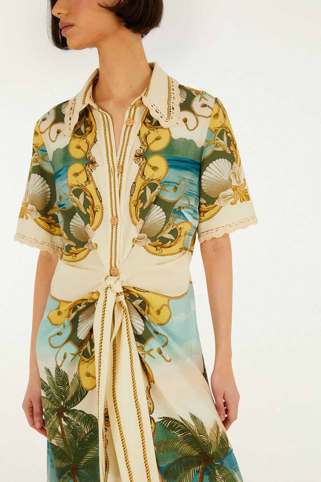 Farm Rio Nautical Midi Dress