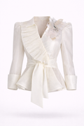 Pleated Statement Blouse