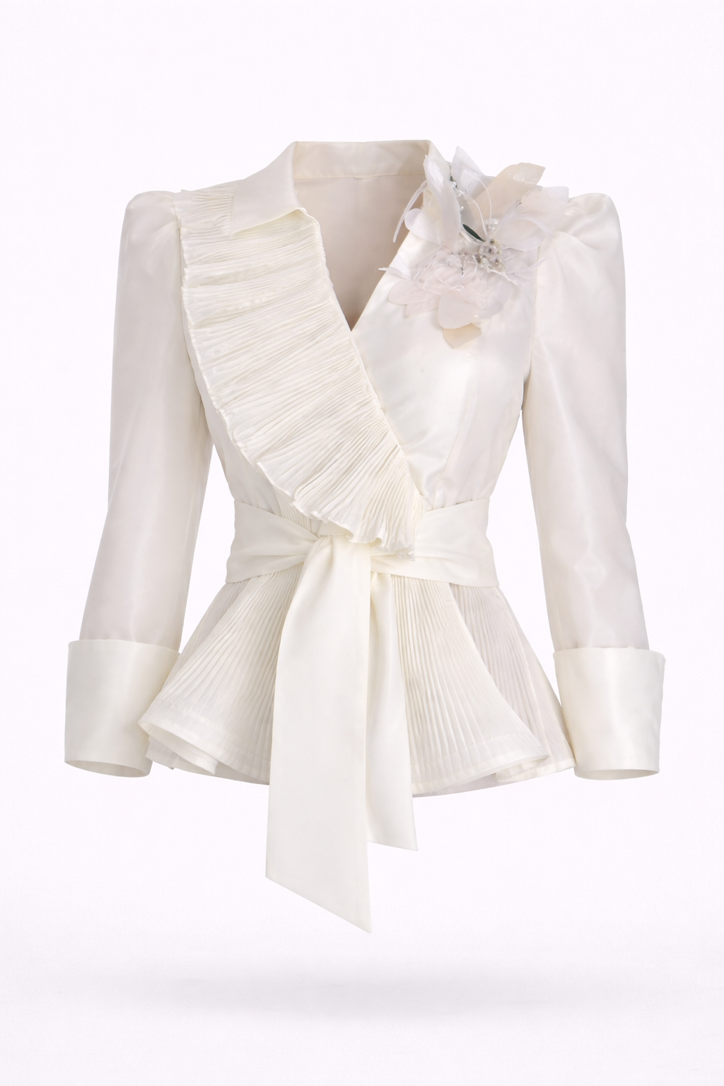 Pleated Statement Blouse