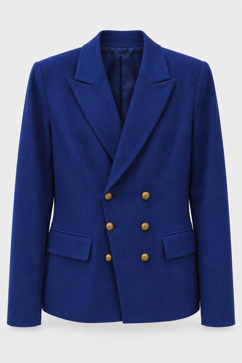 Royal Blue Double-Breasted Blazer