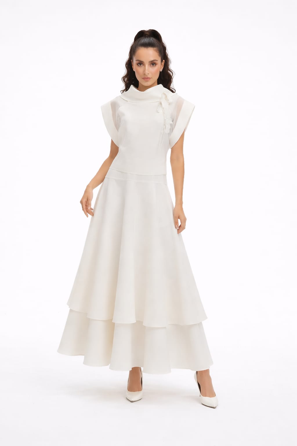Cream Satin Co-Ord
