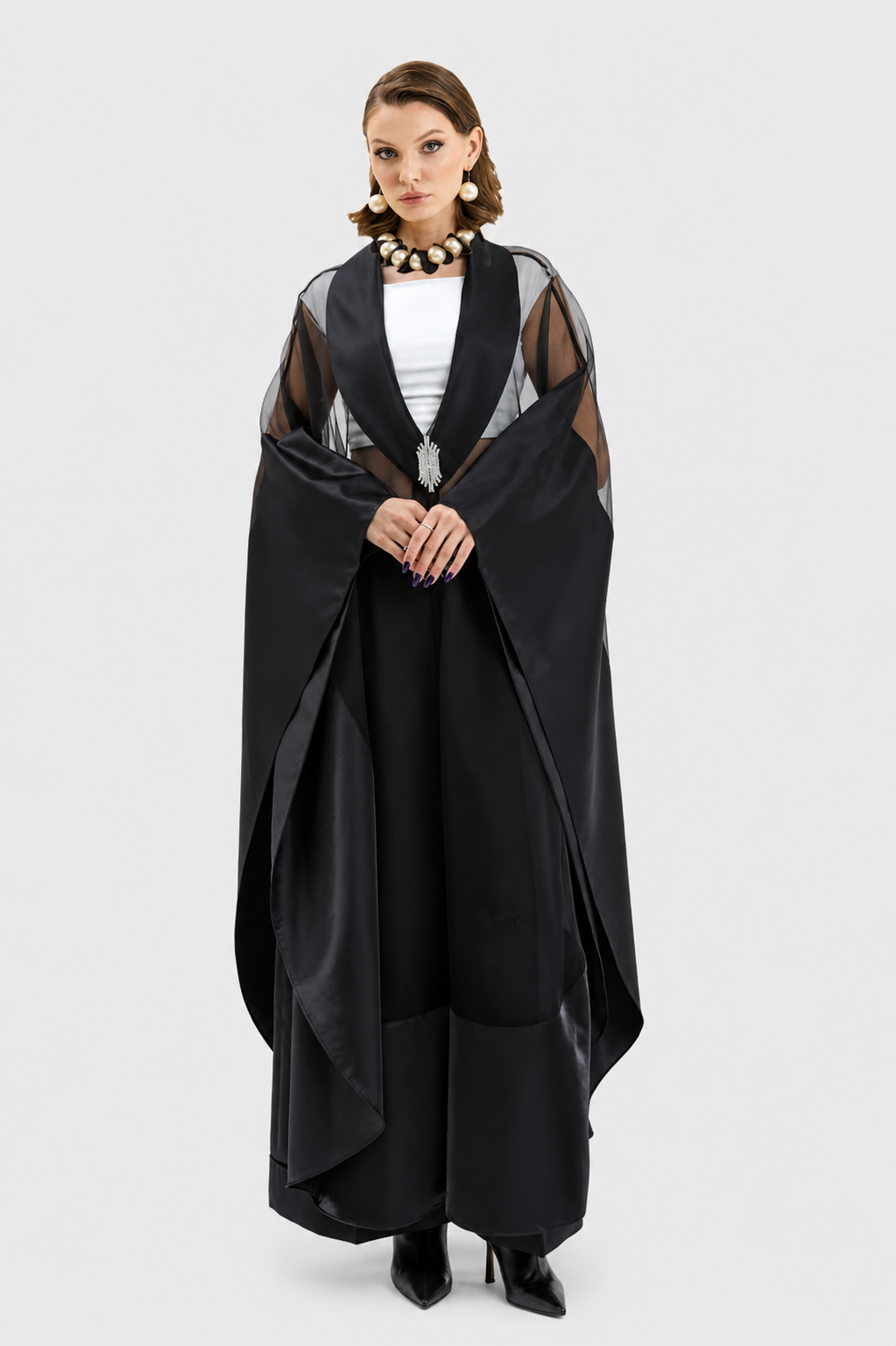 Black Organza Caftan