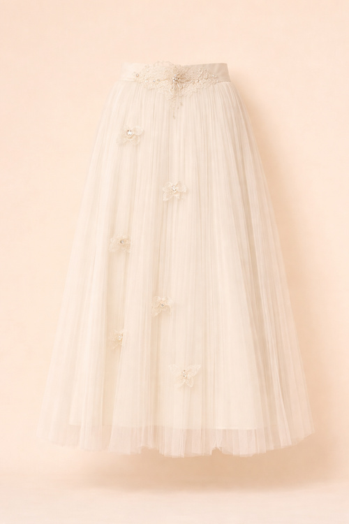 Beige Butterfly skirt