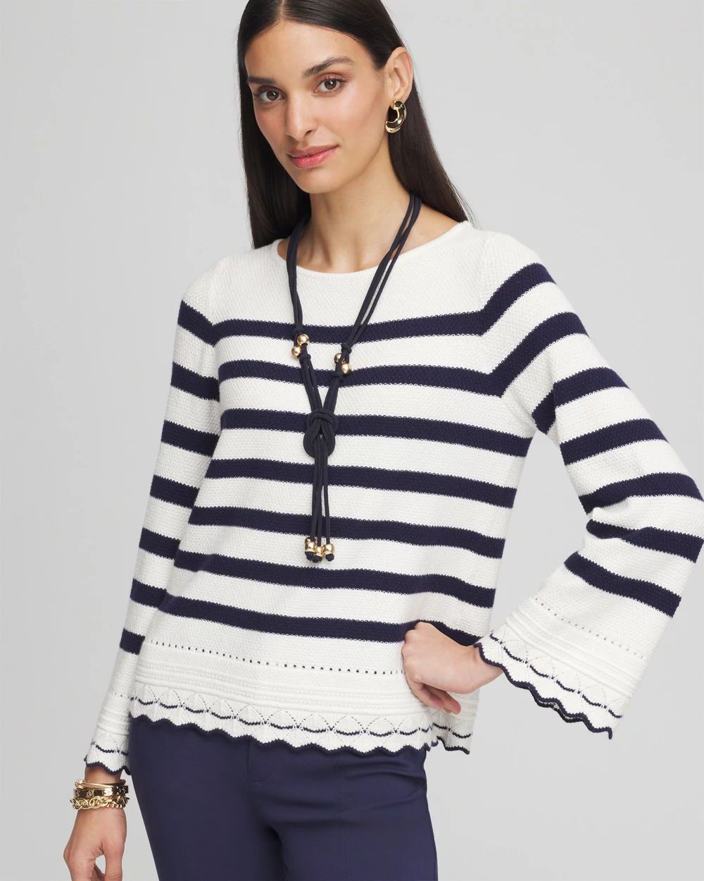 Striped Knit Sweater