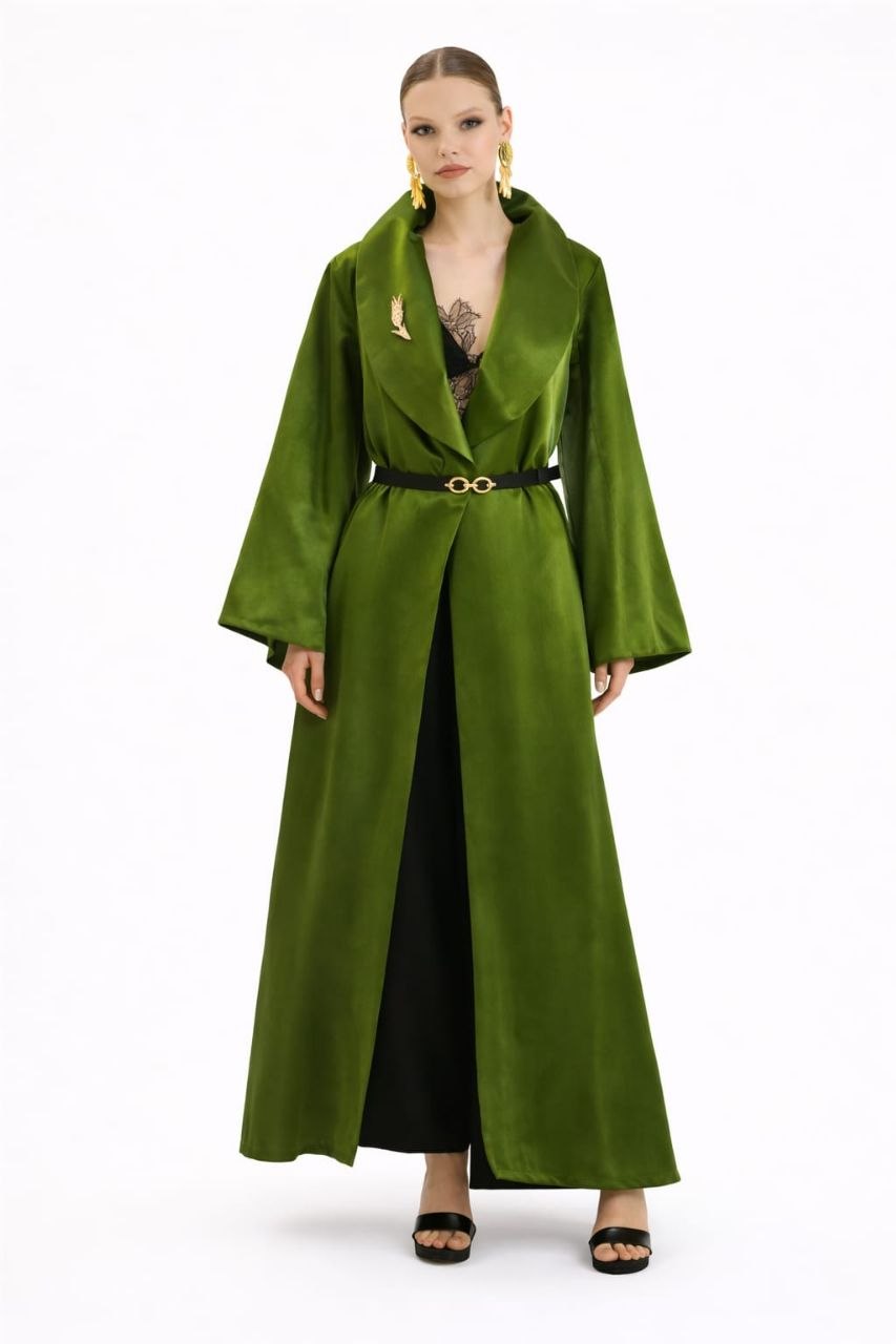 Verda Organza Maxi Caftan