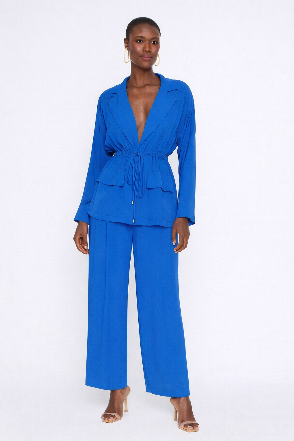 Royal Blue Flowy Co-Ord Set