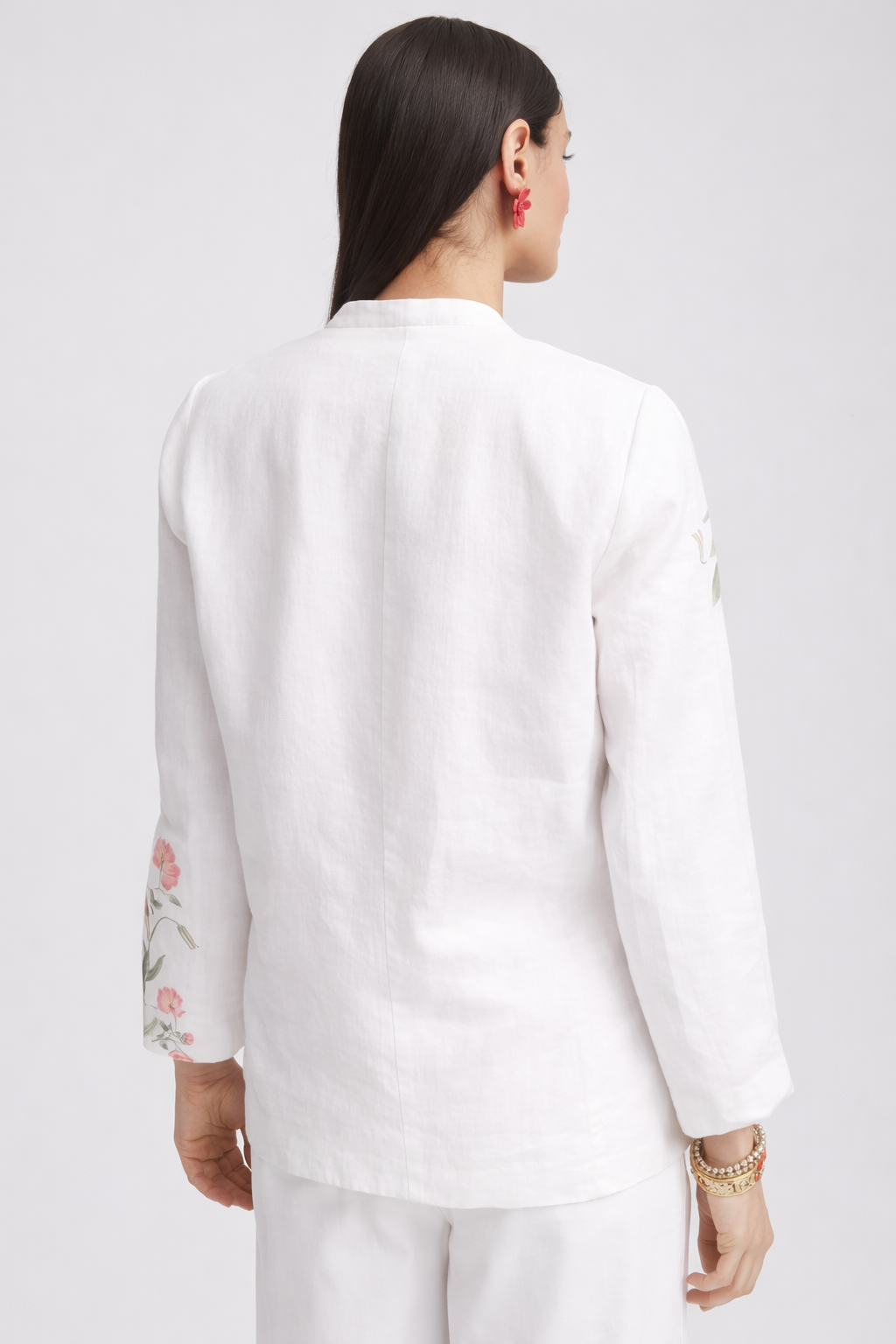 Floral Linen Blazer