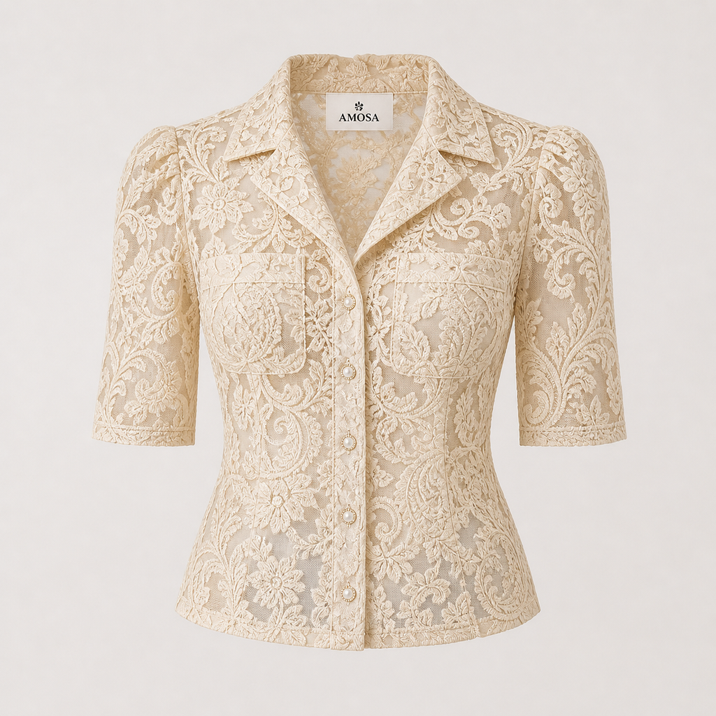 Lace Tailored Blouse