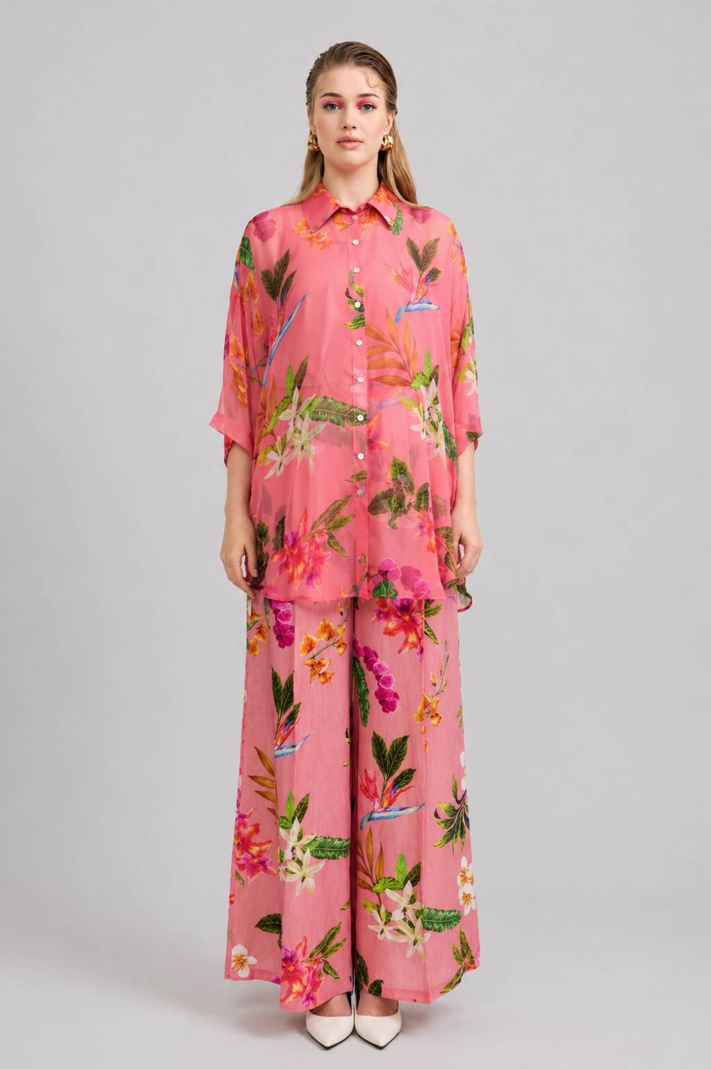 Tropical Bloom Set – Linen & Chiffon