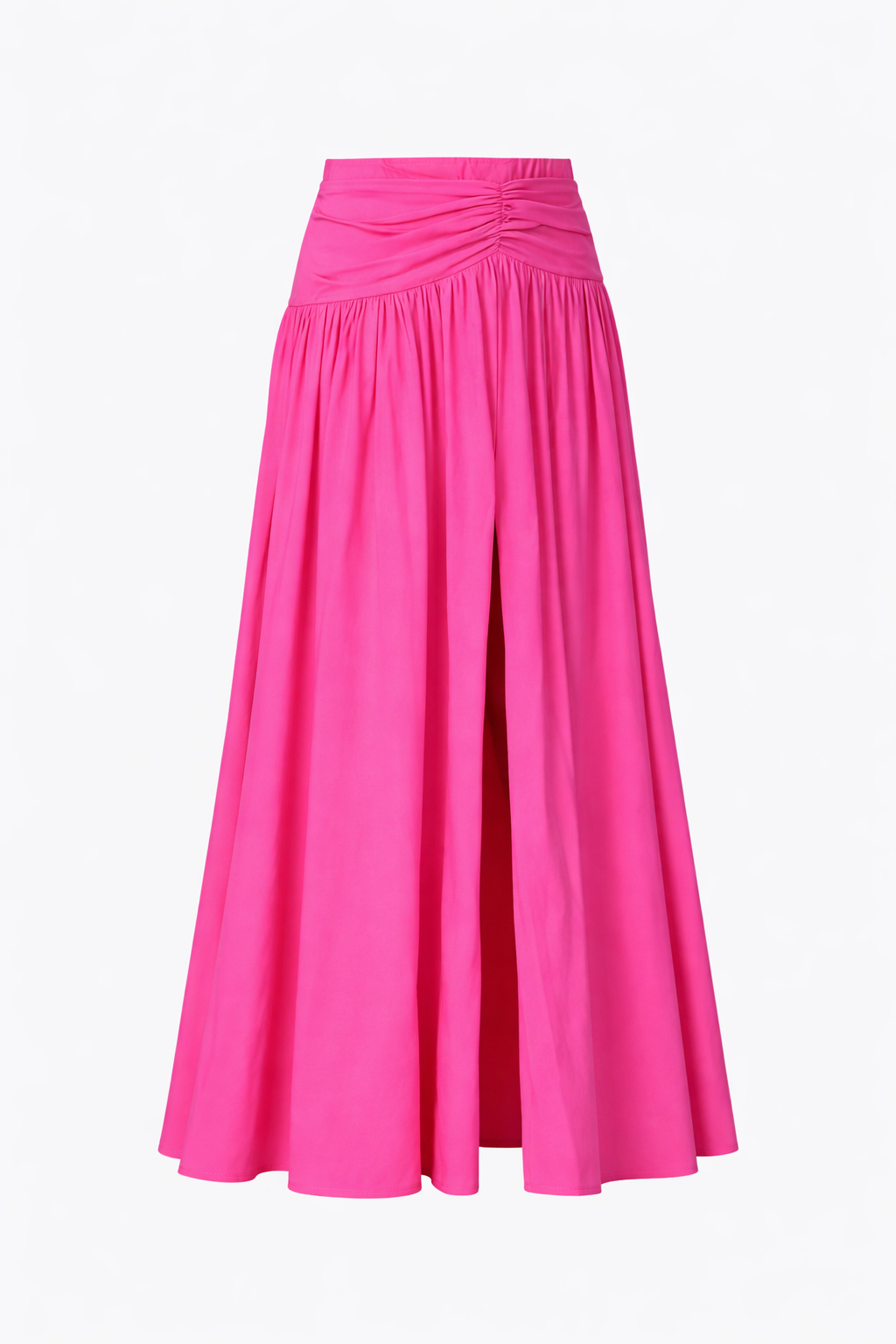 Rushed High-Waist Fuchsia Maxi Skirt
