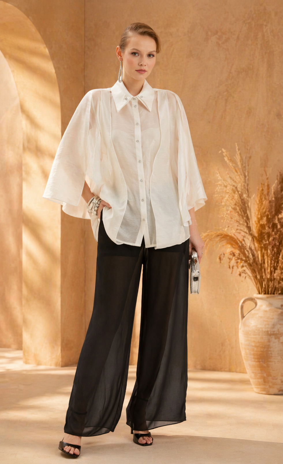 White Organza Bouse