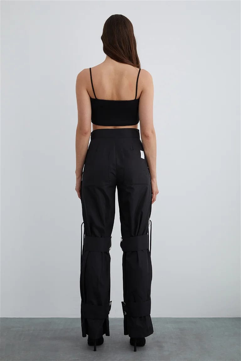Gizia Black Cargo Pants