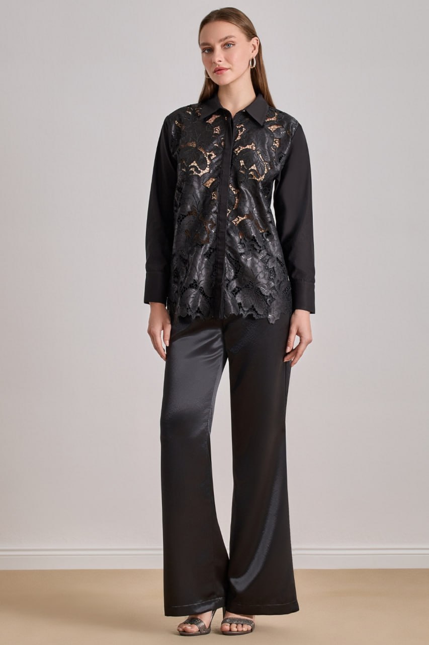 Black Lace Blouse