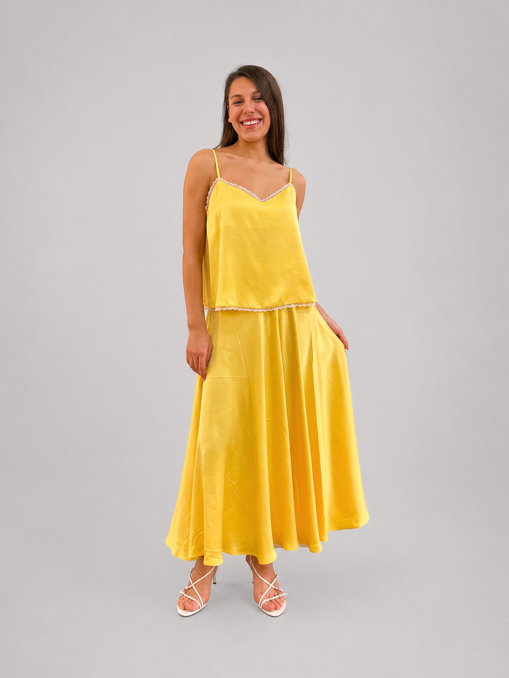 Flowy satin blouse